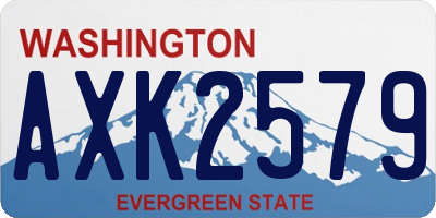 WA license plate AXK2579