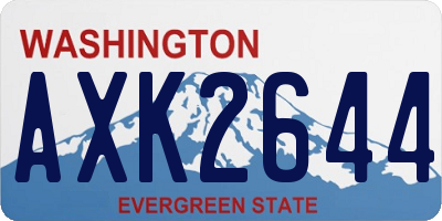 WA license plate AXK2644