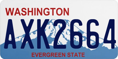 WA license plate AXK2664