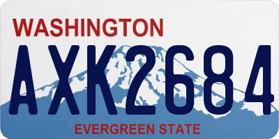 WA license plate AXK2684