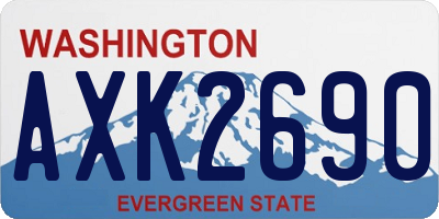 WA license plate AXK2690