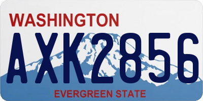 WA license plate AXK2856