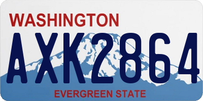 WA license plate AXK2864
