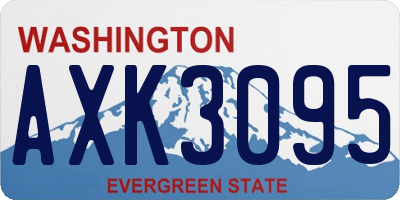 WA license plate AXK3095