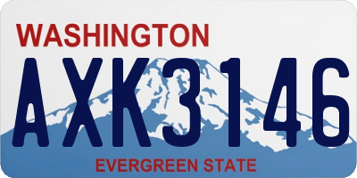 WA license plate AXK3146