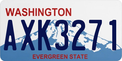 WA license plate AXK3271