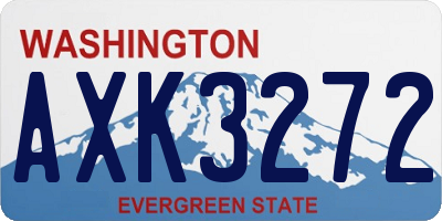 WA license plate AXK3272