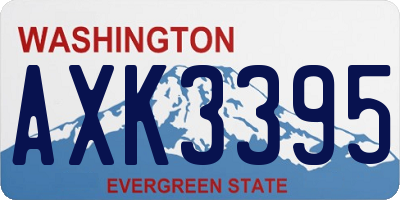 WA license plate AXK3395