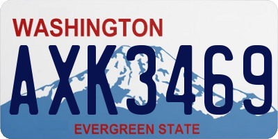 WA license plate AXK3469