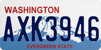 WA license plate AXK3946