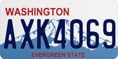 WA license plate AXK4069