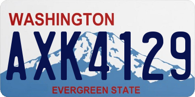 WA license plate AXK4129
