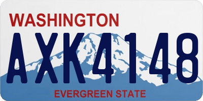WA license plate AXK4148