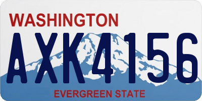 WA license plate AXK4156