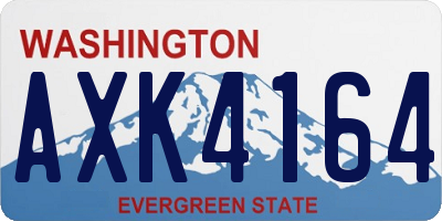 WA license plate AXK4164