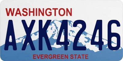 WA license plate AXK4246