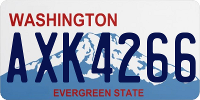WA license plate AXK4266