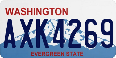 WA license plate AXK4269