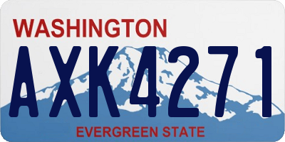 WA license plate AXK4271