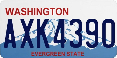 WA license plate AXK4390