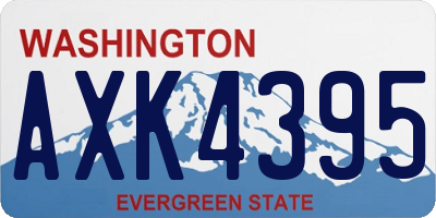 WA license plate AXK4395