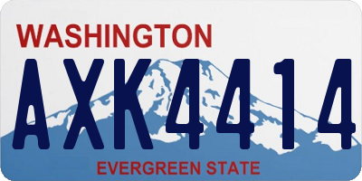 WA license plate AXK4414