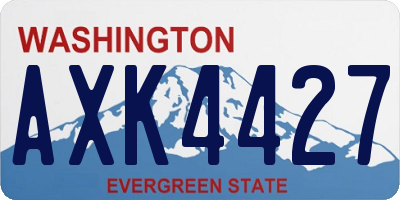 WA license plate AXK4427
