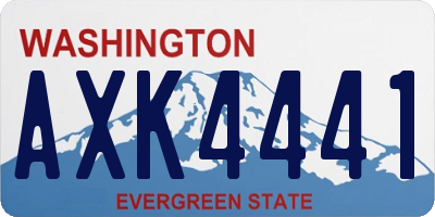 WA license plate AXK4441