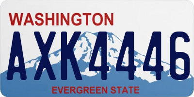 WA license plate AXK4446