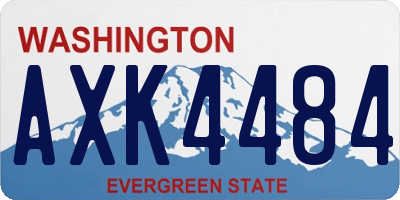 WA license plate AXK4484