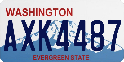 WA license plate AXK4487
