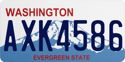 WA license plate AXK4586