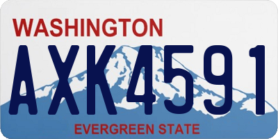 WA license plate AXK4591