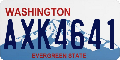 WA license plate AXK4641