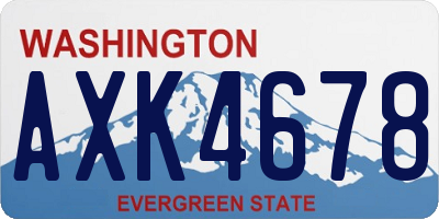 WA license plate AXK4678