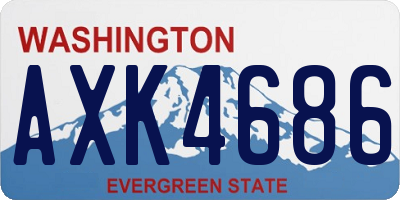 WA license plate AXK4686