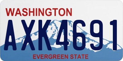 WA license plate AXK4691
