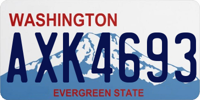 WA license plate AXK4693