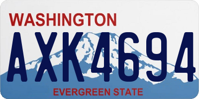 WA license plate AXK4694