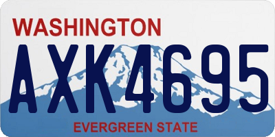 WA license plate AXK4695