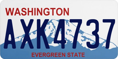 WA license plate AXK4737