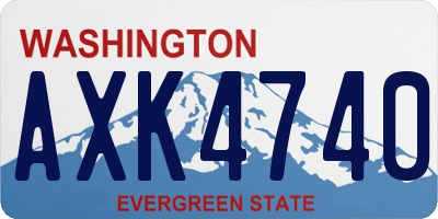 WA license plate AXK4740