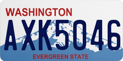 WA license plate AXK5046