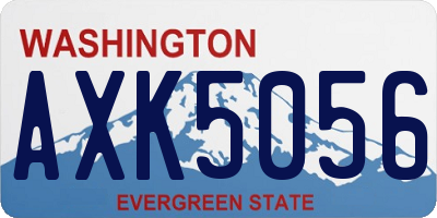 WA license plate AXK5056