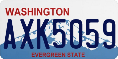 WA license plate AXK5059