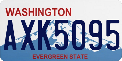 WA license plate AXK5095