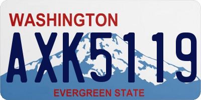 WA license plate AXK5119