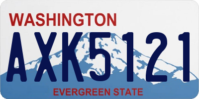 WA license plate AXK5121