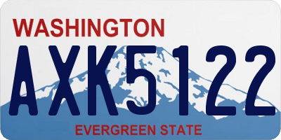 WA license plate AXK5122