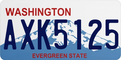 WA license plate AXK5125